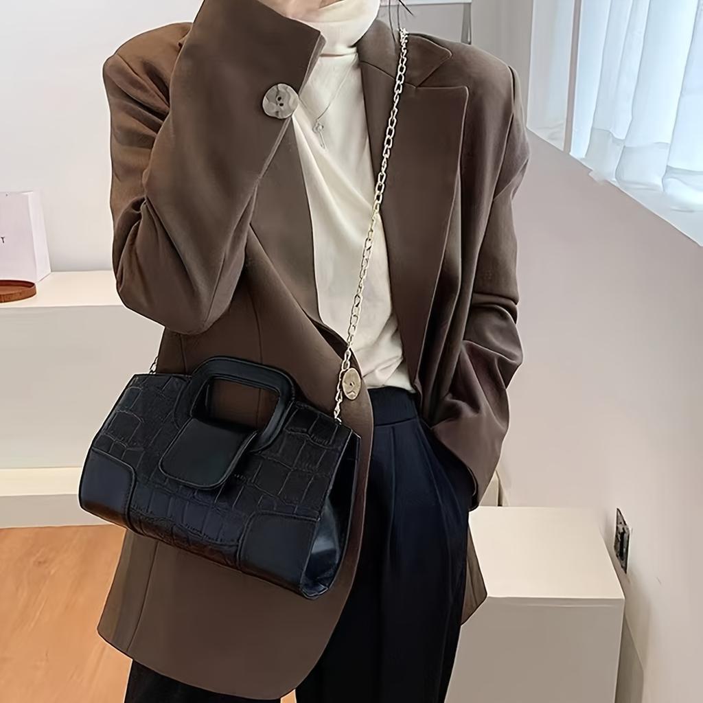 Spring and Summer Women's Bag Crocodile Pattern Handbag Shoulder Bag Crossbody Bag Small Bag Elegant and Stylish Women's Bag Evening Bag