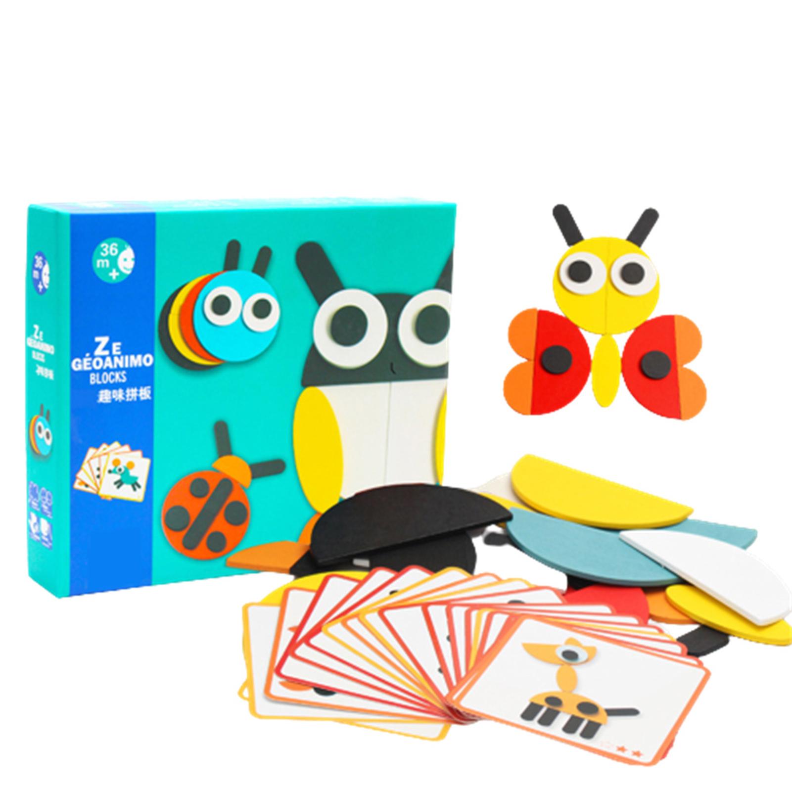 

Wooden Jigsaw Puzzles Learning Matching Puzzle Pieces DIY Art With Storage Bag China Mainland