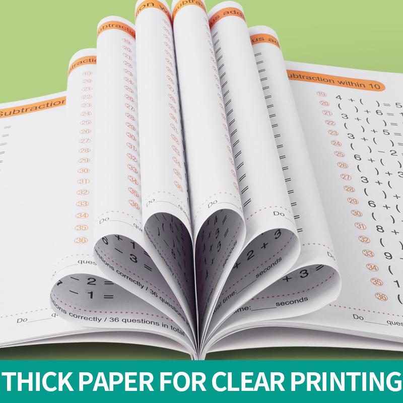 Children's Math Exercise Book Improvement Implement Addition and Subtraction Within 100 Ideal Education Workbook Back-To-