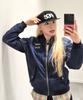 PEACE MAKER Pce Wave Applique 5-Panel Cap (Black)