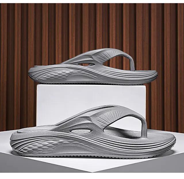 Men's Orthopedic Sandals Fashion Beach Flip Flop Summer Outdoor Soft Sandals With Arch Support Classic Flip Flop Black