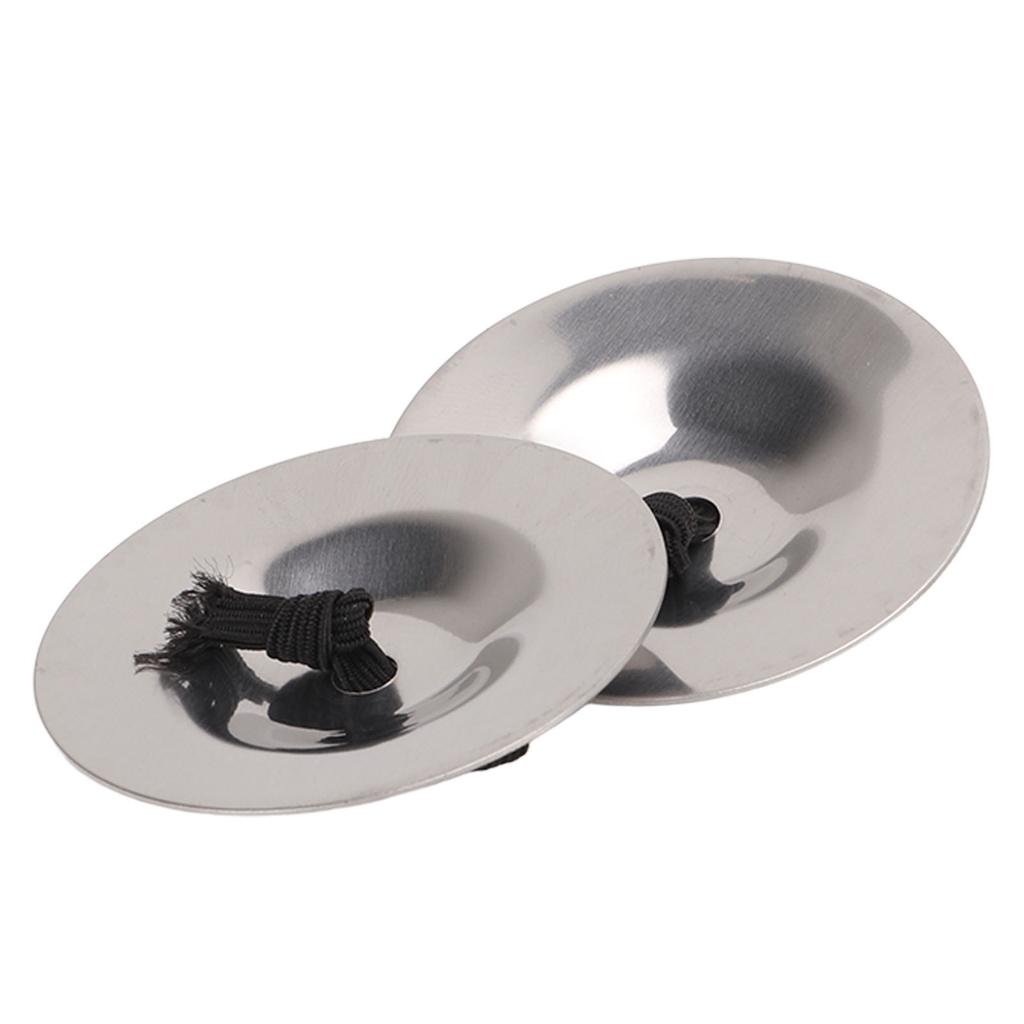2Pcs Finger Cymbals Pure Copper Wear Resistant Easy Grip Finger for Dance Party Holiday