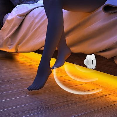 Kablosuz PIR Hareket Sensörü LED Yatak Altı Gece Lambası 12V LED Şerit Işık Mutfak Dolabı Yatak Odası Merdivenler Koridor Acil Durum Lambaları