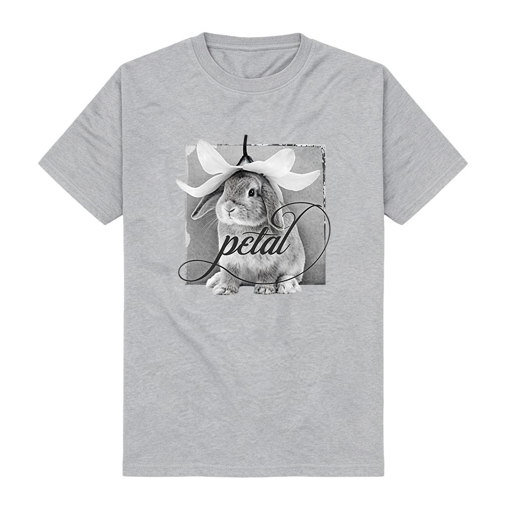 Bunny Petal Tile Photo T-Shirt Ariana Grande Singer Design Tshirts Short Sleeve Cotton Soft Tees Women Men Clothes Graphic Merch