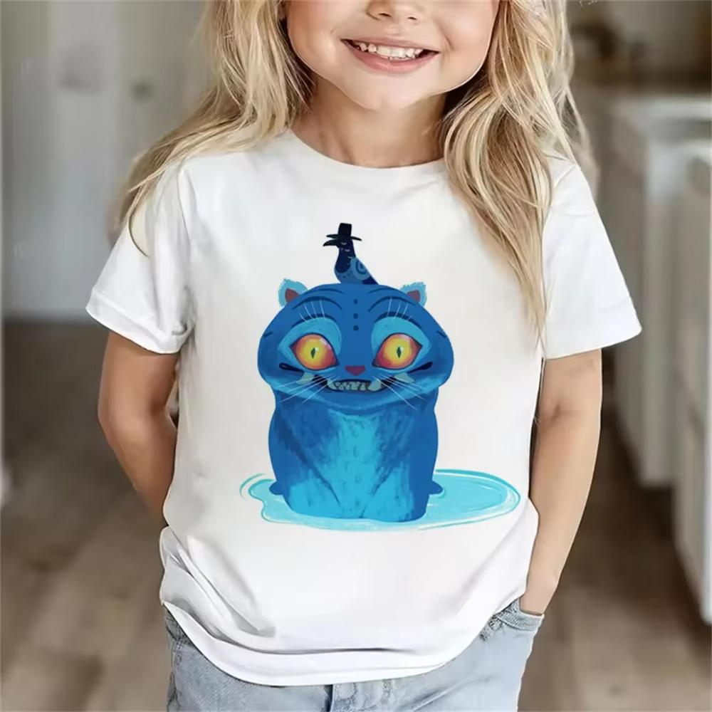 

KPop Demon Hunters Print T-Shirts Print Round Neck Girl Boy Soft Summer Fashionable Comfortable Short Sleeves T-Shirts 170