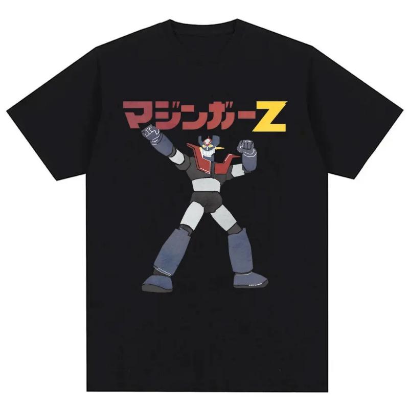 Mazinger Z Dark Robot Men's Personality Pattern Printed Cotton T-Shirt Vintage Tees Stylish Chic T Shirts Crewneck Clothing Top