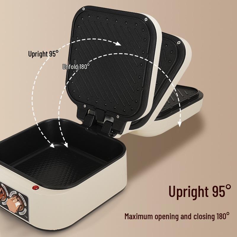 New Model Multi-Functional Electric Pancake Maker: Double-Sided Heating Crepe Maker and Frying Pan with Deepened Enlarged Baking Surface.