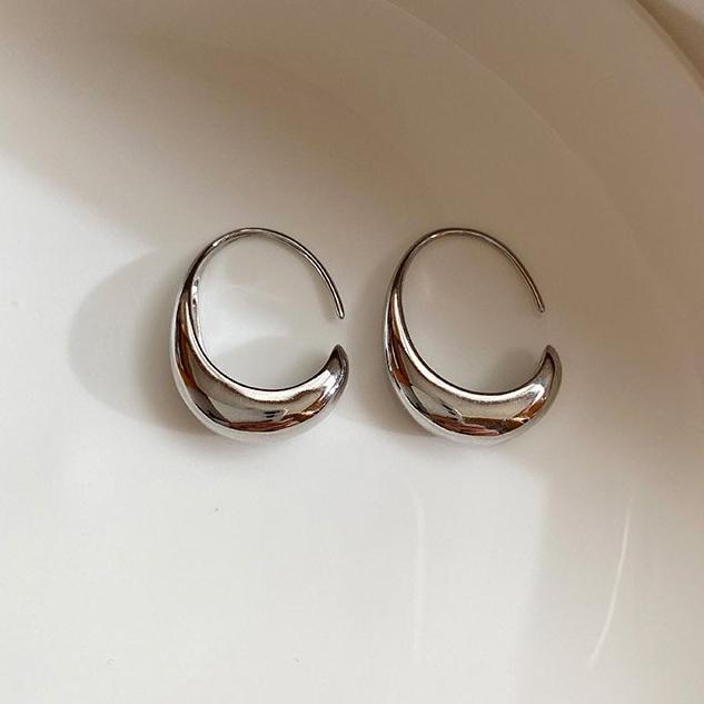 PONYKISS S Sterling Silver Line Hook Stud Earrings For Women Party Classic Fine  Minimalist Accessories