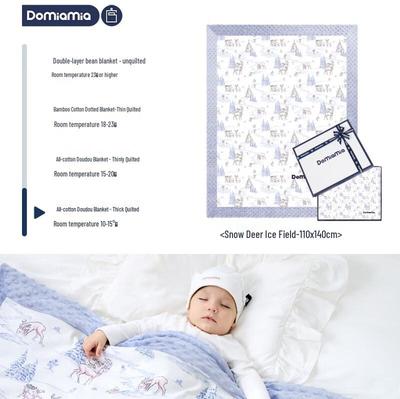 DOMIAMIA Baby Minky Punkt Kuscheldecke