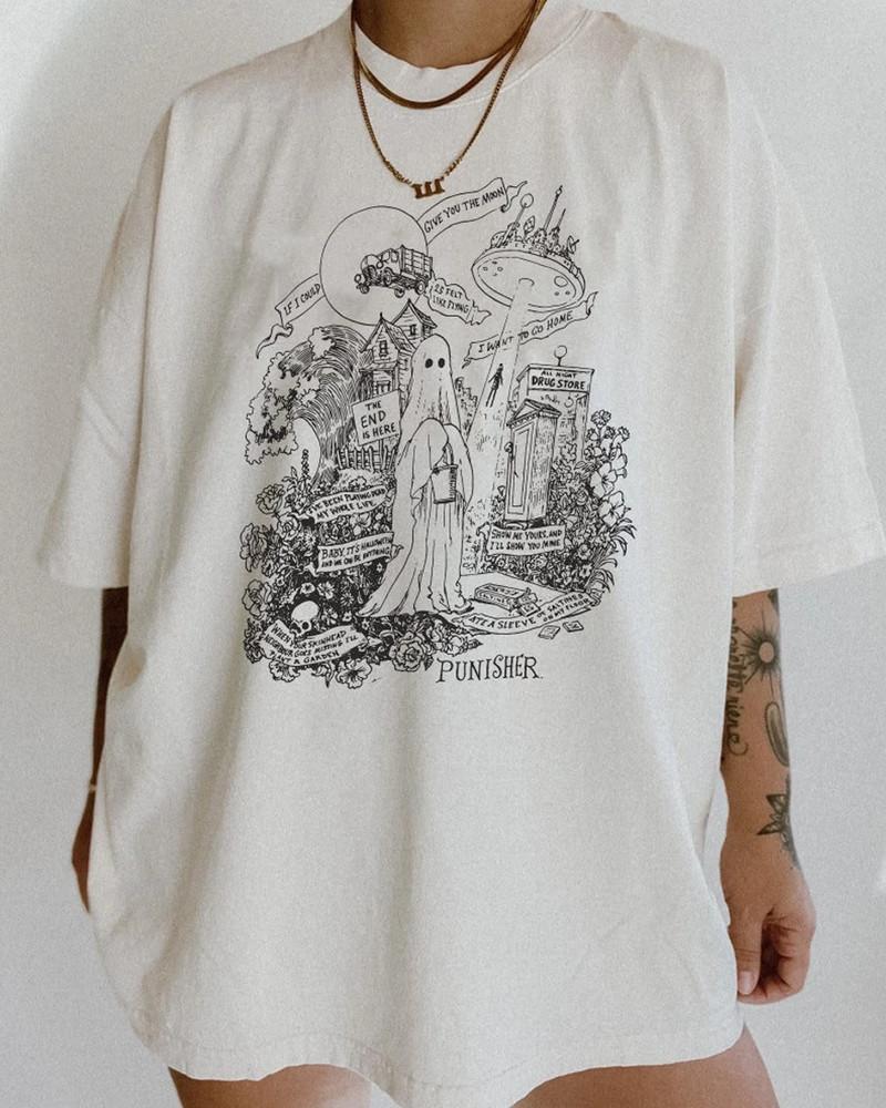 Phoebe Bridgers Punisher Садовый Тур 2023 Унисекс Футболка Полный Размер S-5XL JJ40 Унисекс Футболка S