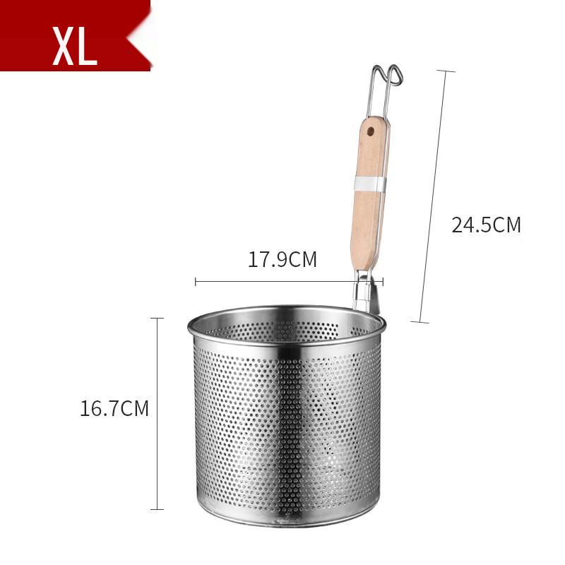 Zhishi Round Handle 12cm Slanted Mesh Strainer (Set of 2)