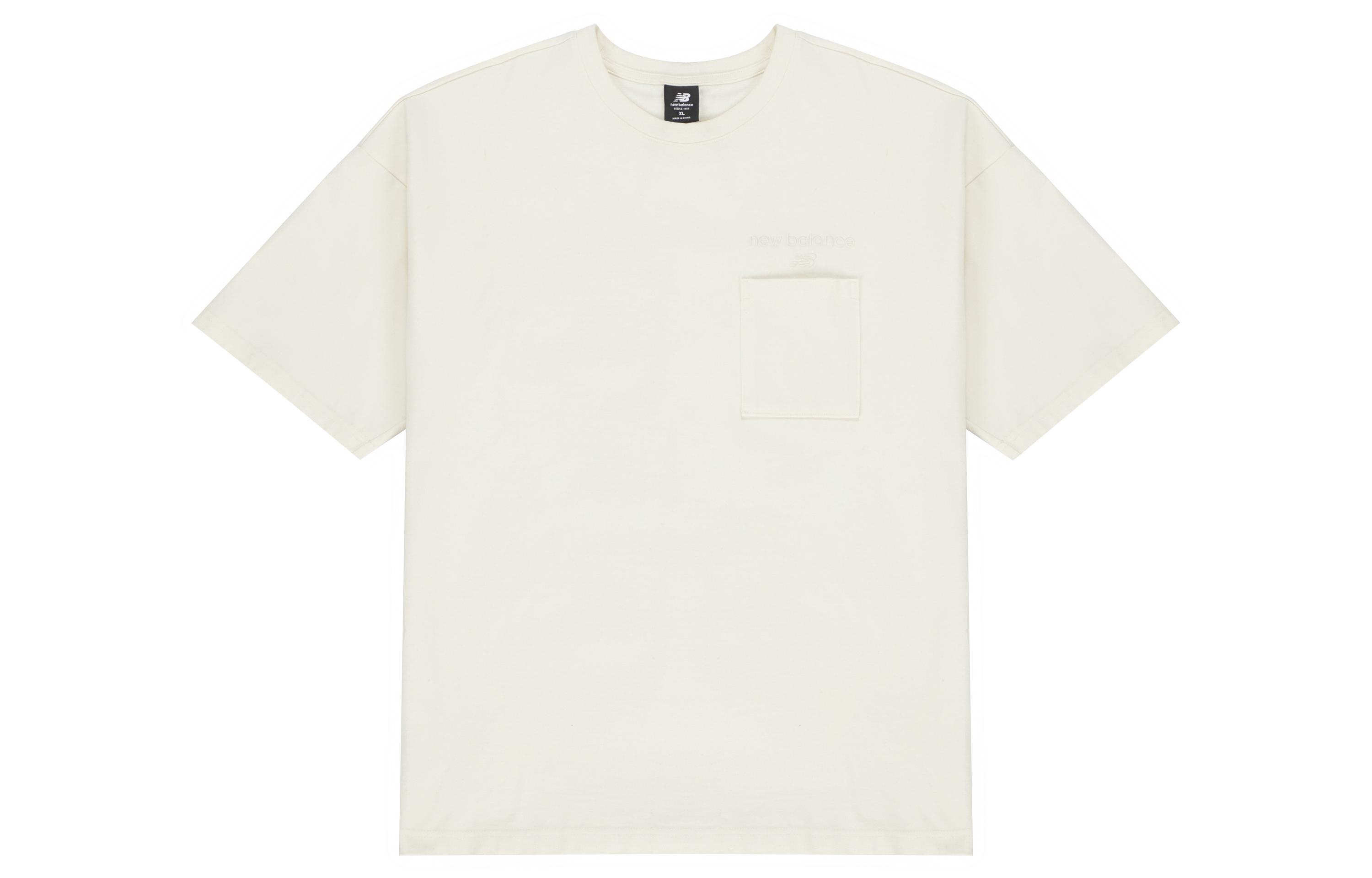 New Balance T Shirt Unisex Ivory White AMT21549-IV L