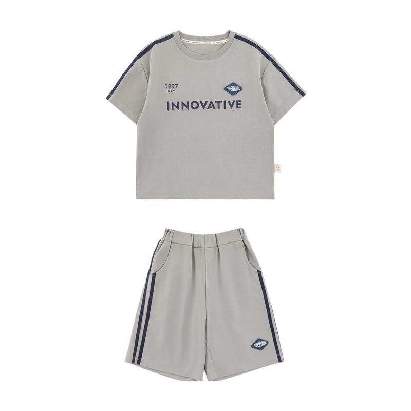 Youyou Boys Summer Letter Print Short Sleeve Sports Set 120 cm