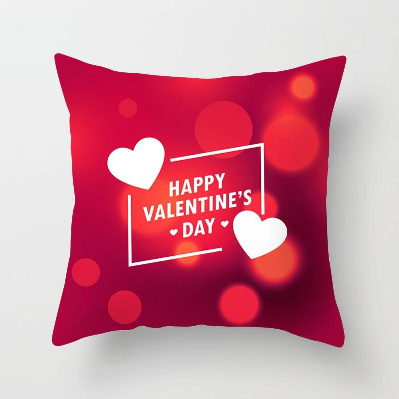 Seat Living Room Sofa Pillowcase Valentines Day Love Cushion Cover Red Pink Heart Home Decor