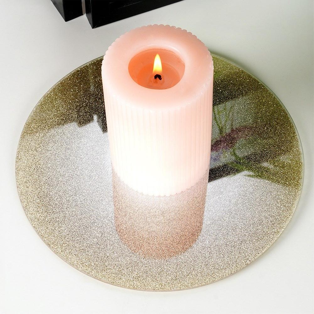 Gold Glass Stand for Decorative Candle Compositions Candlesticks