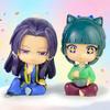 2Pcs/Set The Apothecary Diaries Maomao Jinshi Mini Figure Look Up Anime Kawaii Sitting Toys Desktop Ornaments Model Fans Gift