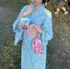 Dámské japonské kimono a yukata šaty pro formální fotografování