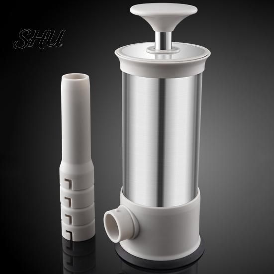 Long-lasting Sausage Stuffing Machine 1 Set Maker Stainless Steel Stuffer with Large Spout 4 Nozzles Efficient Equipment for Home Kitchen Non-slip