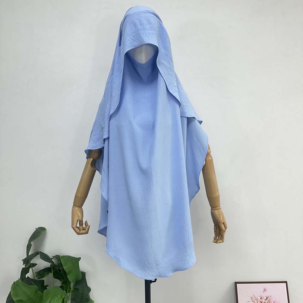 

Джаз Макси Химар Мыс Ид Рамадан Femme Musulman Молитва Хиджабы Исламские Женщины Мусульманин Длинный Мгновенный Хиджаб Головной Платок Kopftuch Шарф небесно-голубой
