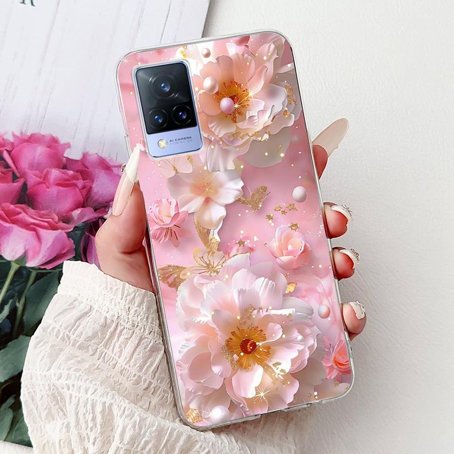 For Vivo V21e Case V2061 Cute Cat Lion Painted Cover Soft Silicone Phone Cases For Vivo V21 V2066 V2108 V 21 VivoV21 E 4G Fundas