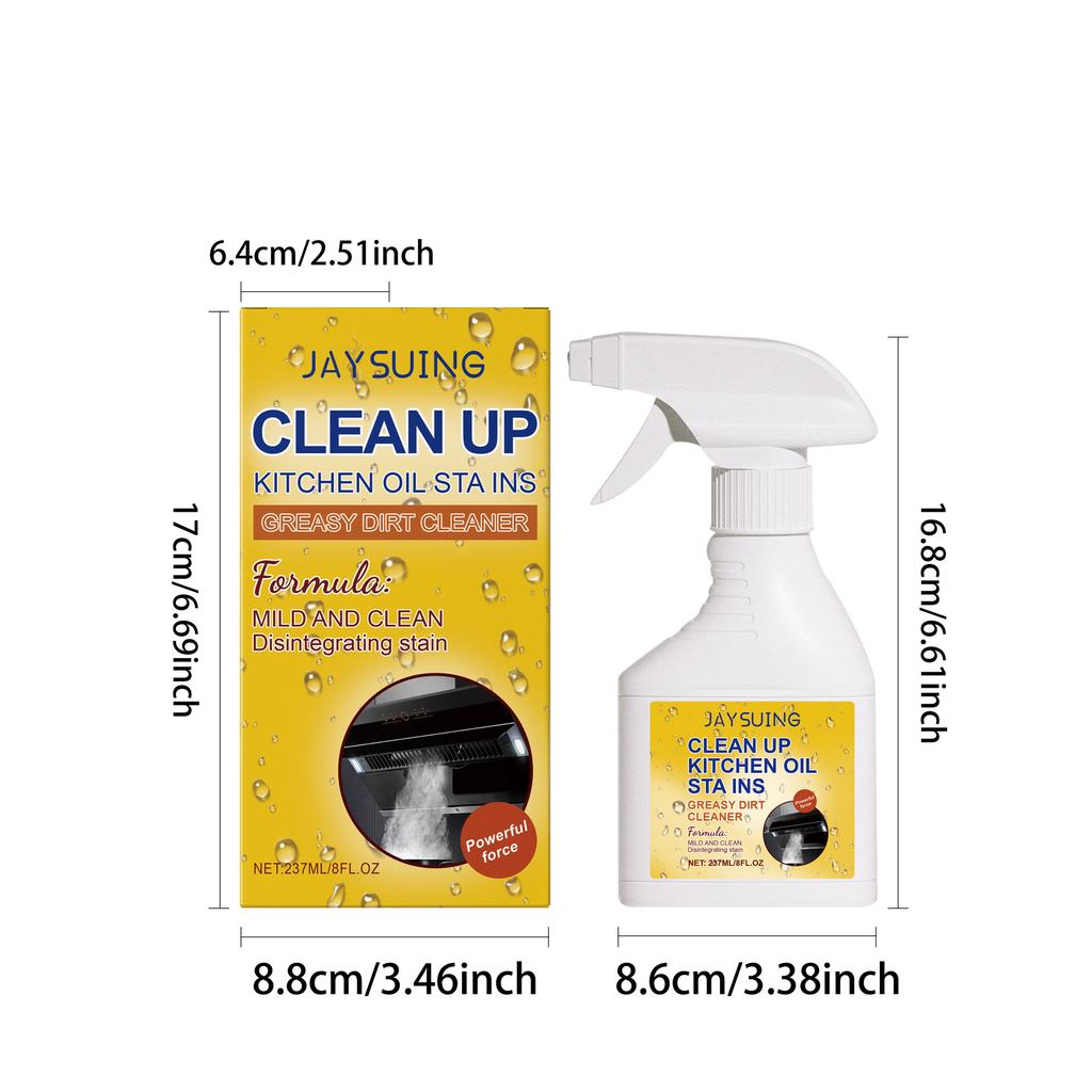 237MLVersatile Oil Stain Cleaning Agents Kitchen Oil Remover Degreaser Spray Strong Dissolve Grease Oil Stain Cleaner Kitchen Co