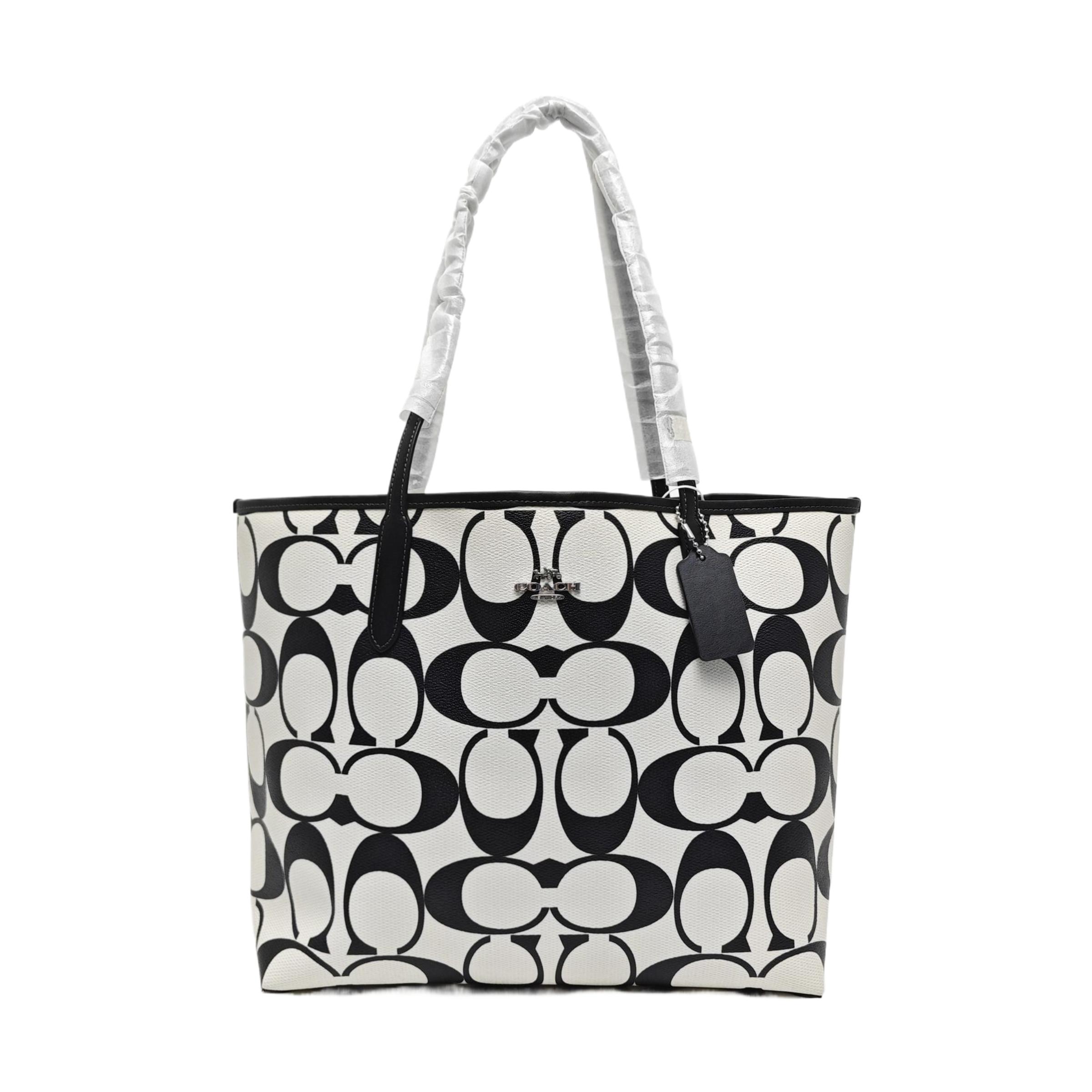 [Pre-Owned] City 33 Classic Logo Faux Leather Tote Bag - Very Good #10HO2JF ONE SIZE
