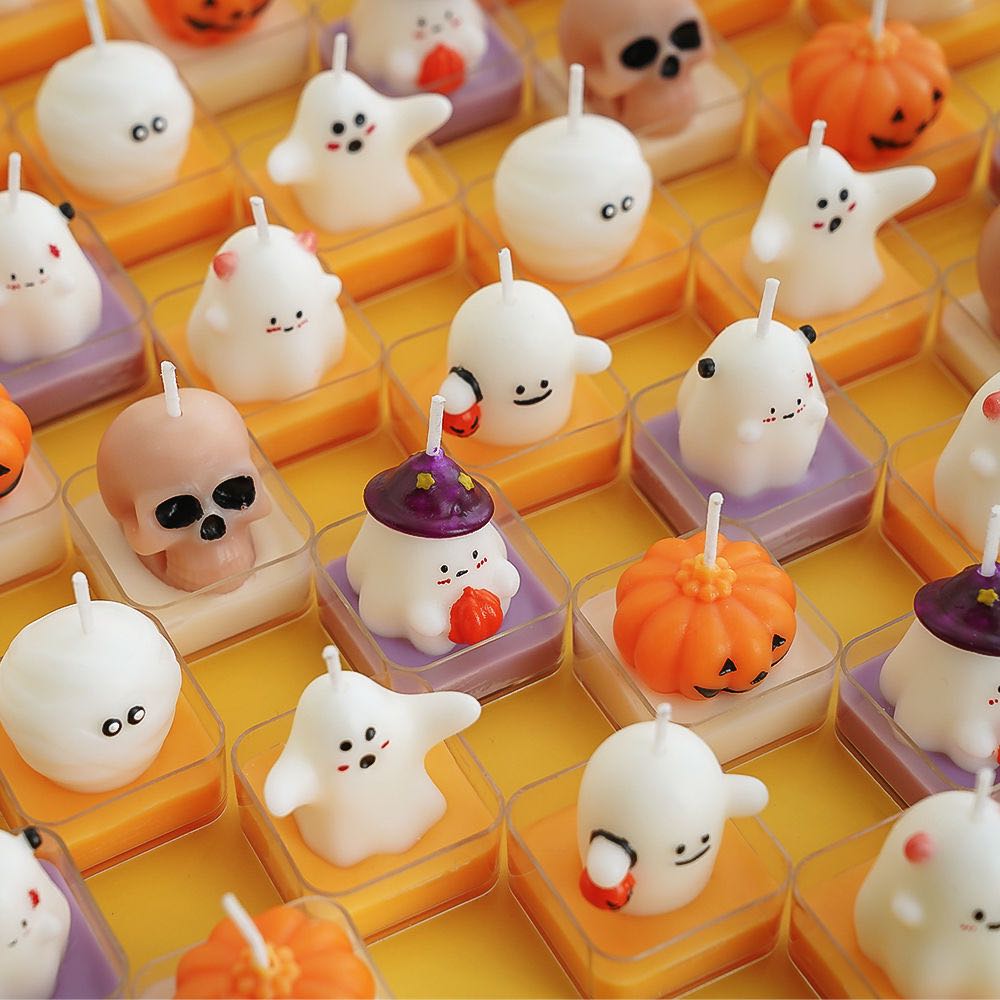 Halloween Ghost Pumpkin Candle Spooky Cute Tea Candles Festival Party Home Decorations Gifts Multi-styles
