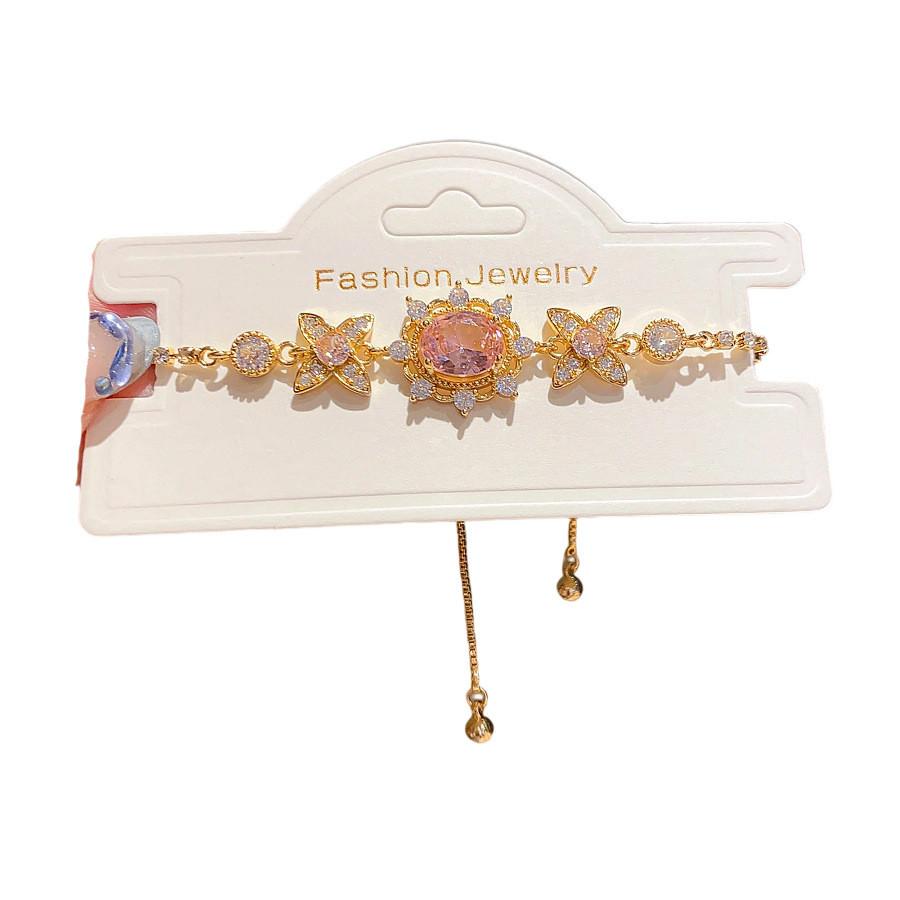 Florale Vergoldete Zirkonia Halskette Mit Elegantem Design Für Damen Freizeitkleidung