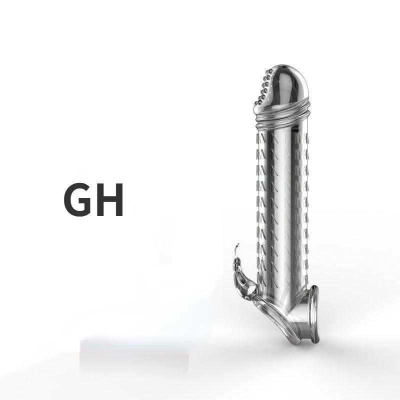 Penis Sleeve Reusable Condom Sex Toys for Men Penis Extender Delay Time Penis Enlargement Massage Sex Tool for Man