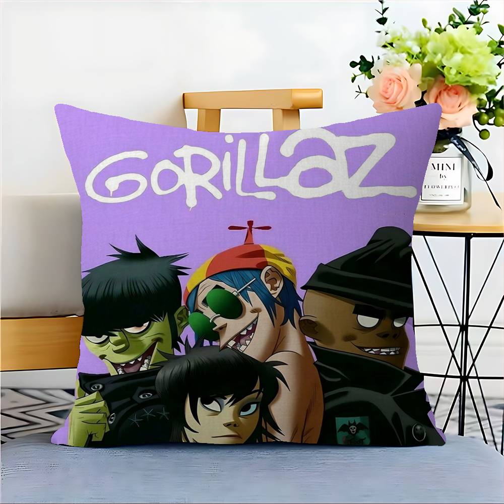 Music G-Gorillaz Cushion Cover Pillowcase Upholstery Sofa Throw Pillow Home Decor Pillowcas