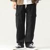 Herren Cargohose Loose Einfarbig Vintage Style High Street Style Weites Bein Gerades Bein Multi Taschen Streetwear Outdoor Reisehose