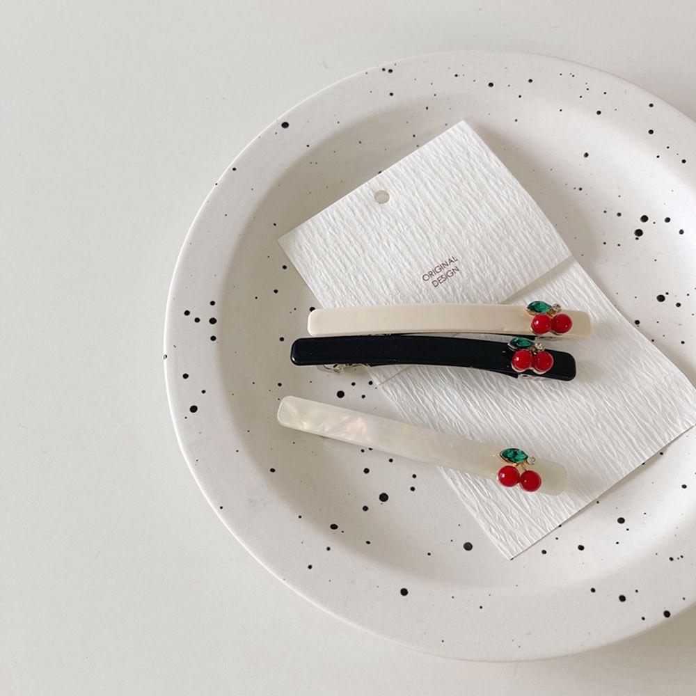 

Фруктовая простая пластиковая заколка-зажим в виде вишни, заколка для волос в корейском стиле, женские аксессуары для волос