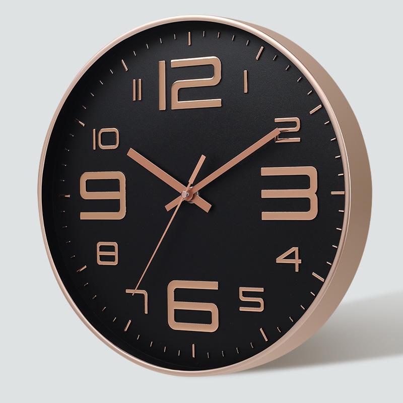 

12-Inch Silent Quartz Wall Clock with 3D Numbers - Creative and Stylish for Home or Living Room