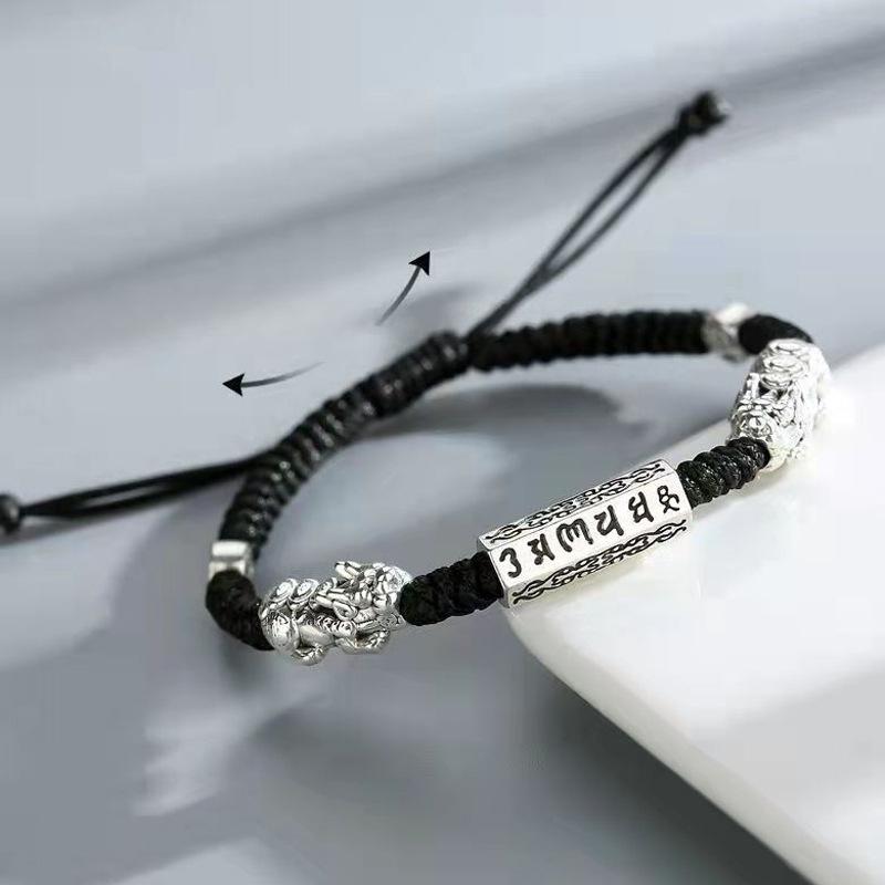 Pixiu Lucky Bracelet Men's Tide Transshipment Hand Rope Fashion Generous Boys High-end Niche Jewelry Gift
