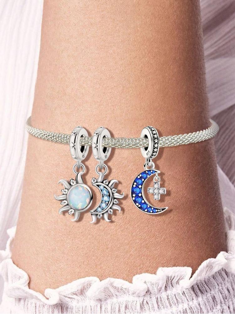 Copper Sweet Sun Heart Moon Series Diy Pendant Beads Fit Bracelet Necklace Making Gift Of High Quality Luxury Bead