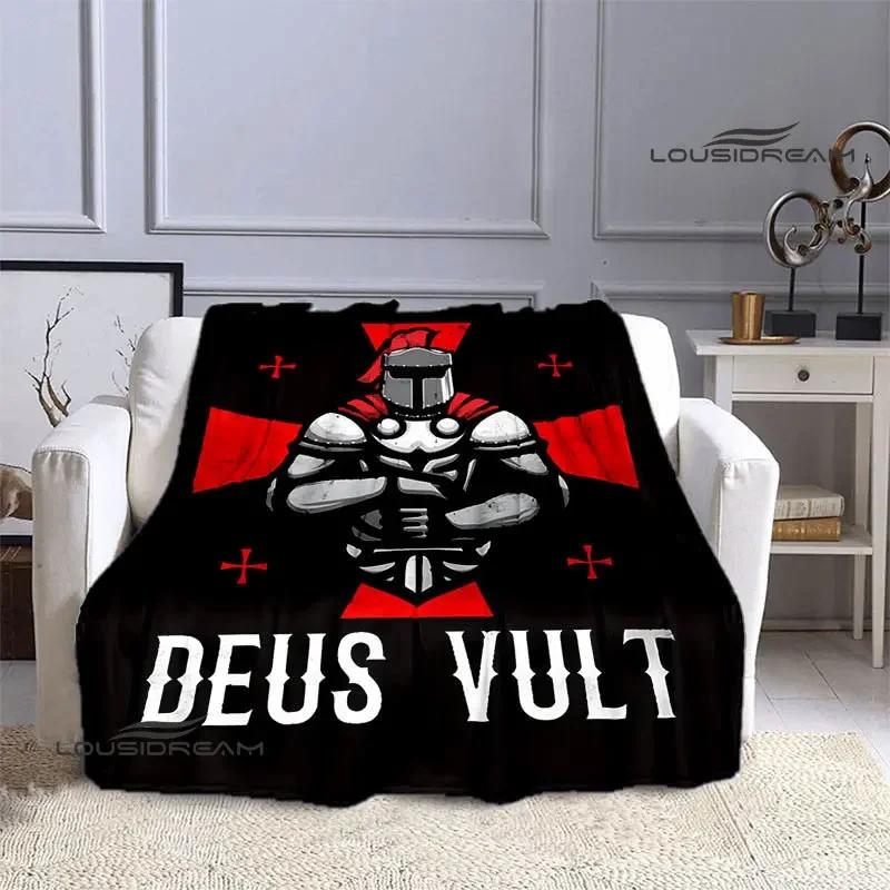 Kreuzzug Kreuz Templer Ritter Bedruckte Decke Flansch warme Decke Bettwäsche Picknickdecken Home Travel Born Geburtstagsgeschenk