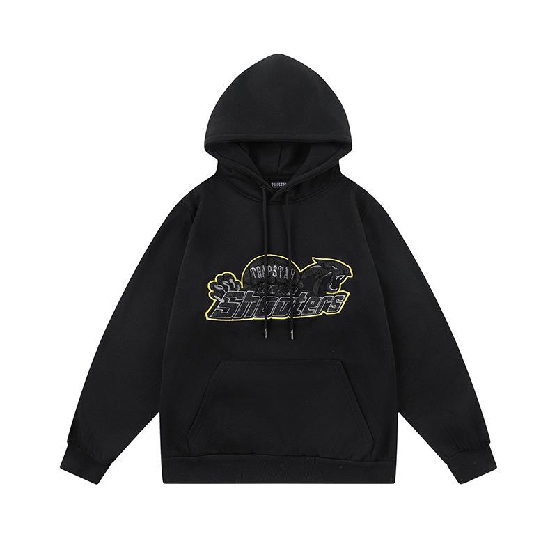 Trapstar Rotes & Schwarzes Tigerkopf Hoodie und Hosen Set