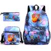 One Piece Anime Backpack Kids School Use Large Capacity Oxford Fabric Dual Shoulder Bag With Padded Straps