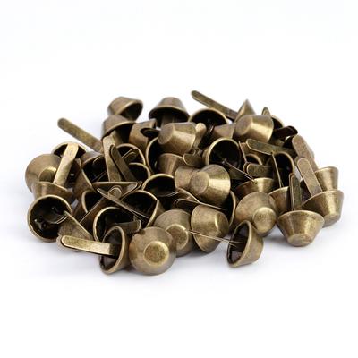 50 ks Kabelka Kabelka Kužeľové Nôžky Nit Hrot Kožené Remeselné Potreby (Mosadz 10 mm)