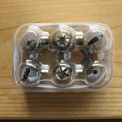 Shimotori Seisakusho Decorative Pastry Tip Set (6 pieces), Made in Japan, 301