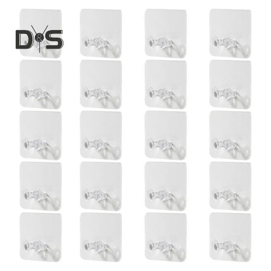 10/20 Peças Ganchos de Armazenamento de Parede Suporte de Cabo Transparentes Fácil de Instalar Adesivos Ganchos Cabide para Gerenciamento de Cabos