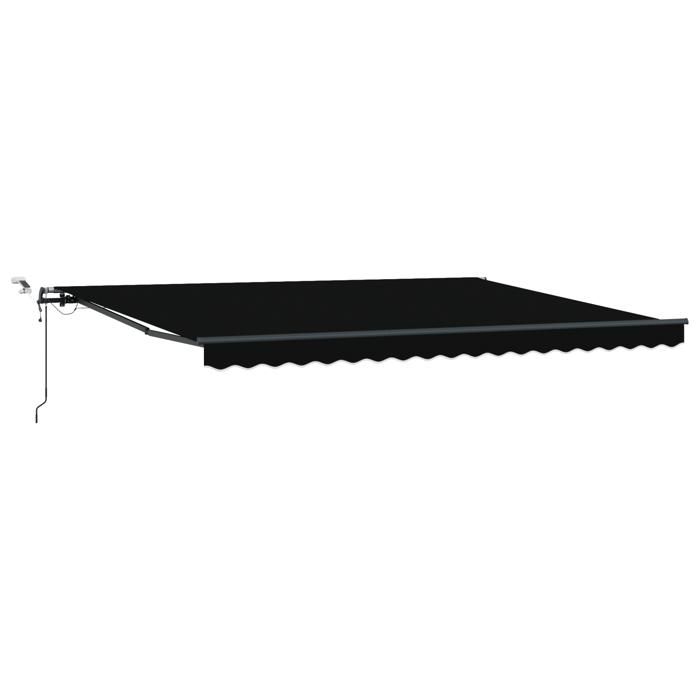 Store rétractable automatique vidaXL avec LED Noir 450x300 cm 3330962