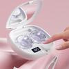 Contact Lens Ultrasonic Cleaning Machine Small Size Travel Rechargeable 3 Gear Cleaning Modes With Mirror Cleaning Box Adults