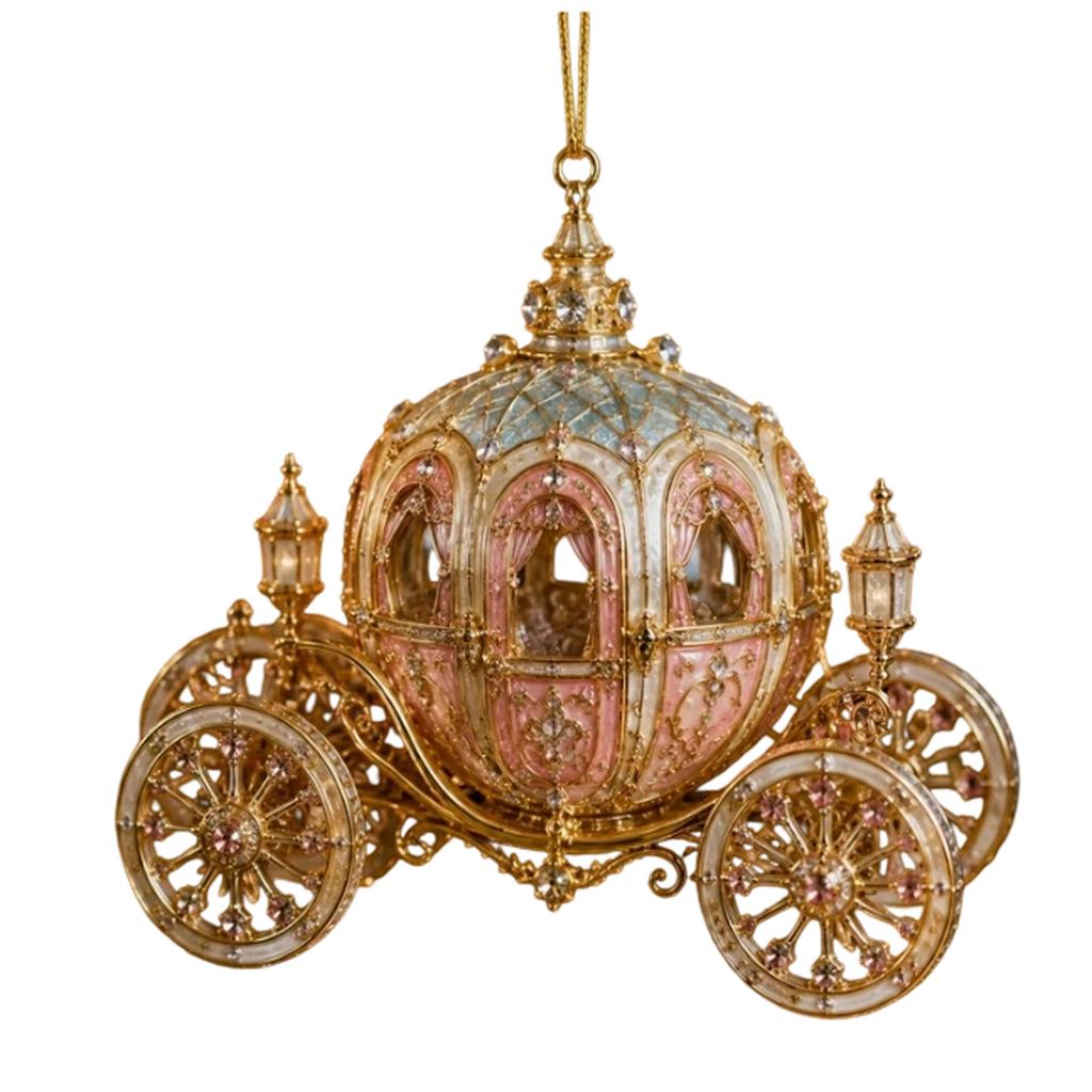 Weihnachts-Kürbis-Kutsche Acryl-Ornament Hängender Anhänger für die Feiertagsbaumdekoration