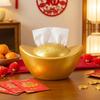 Yuan Bao Shape Chinese-Style Tissue Cover Decorative Napkin Dispenser  Countertop