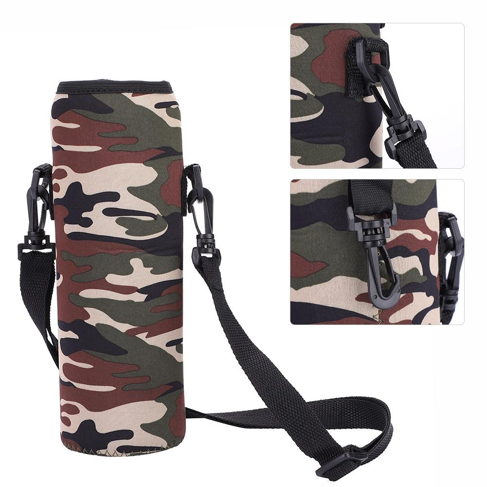 Outdoor Sports Water Bottle 1L Thermal Holder Bag Scald Proof Case Cover Sleeve with Strap
