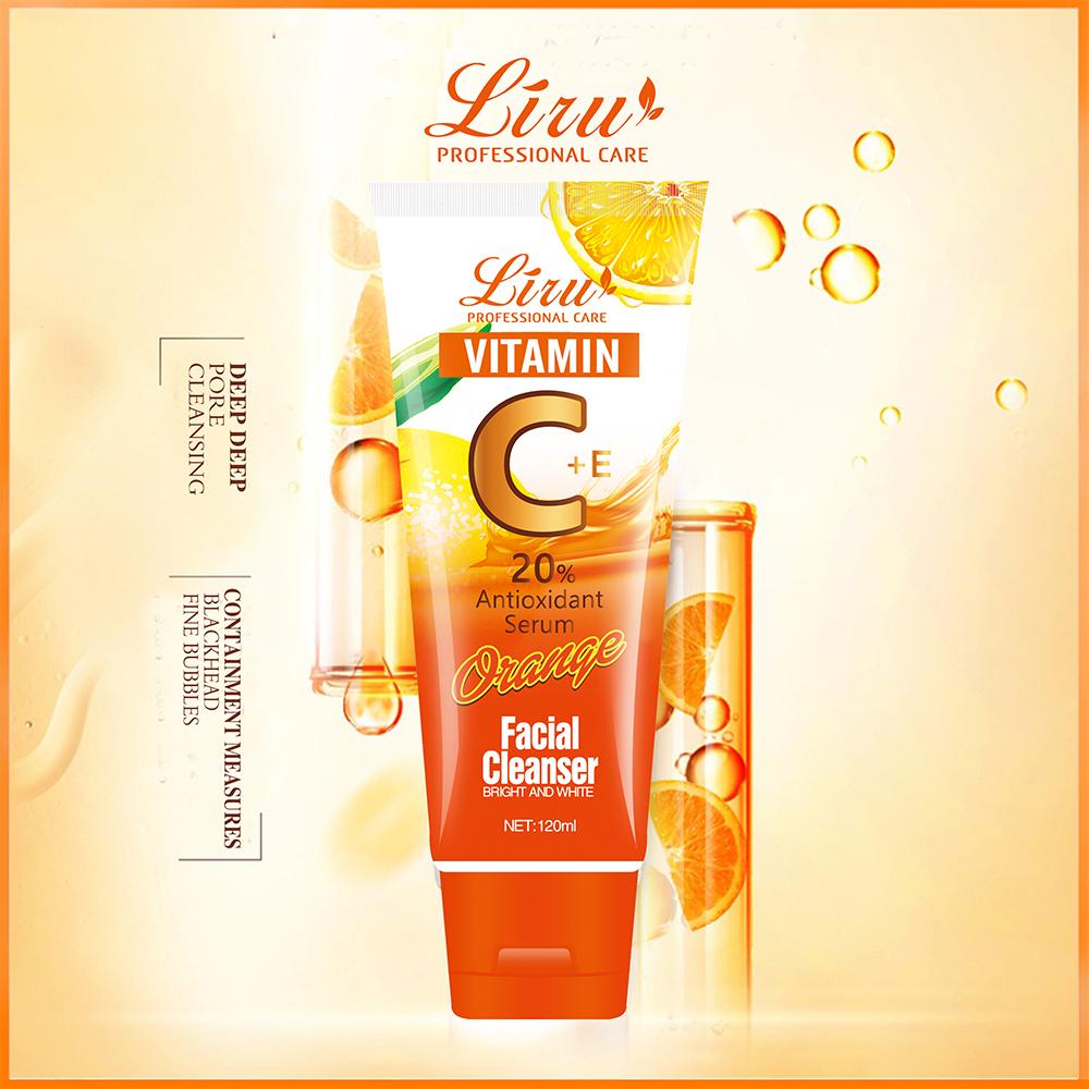 Cheap Liru Facial Cleanser Natural Organic Oil Control Vitamin C Deep