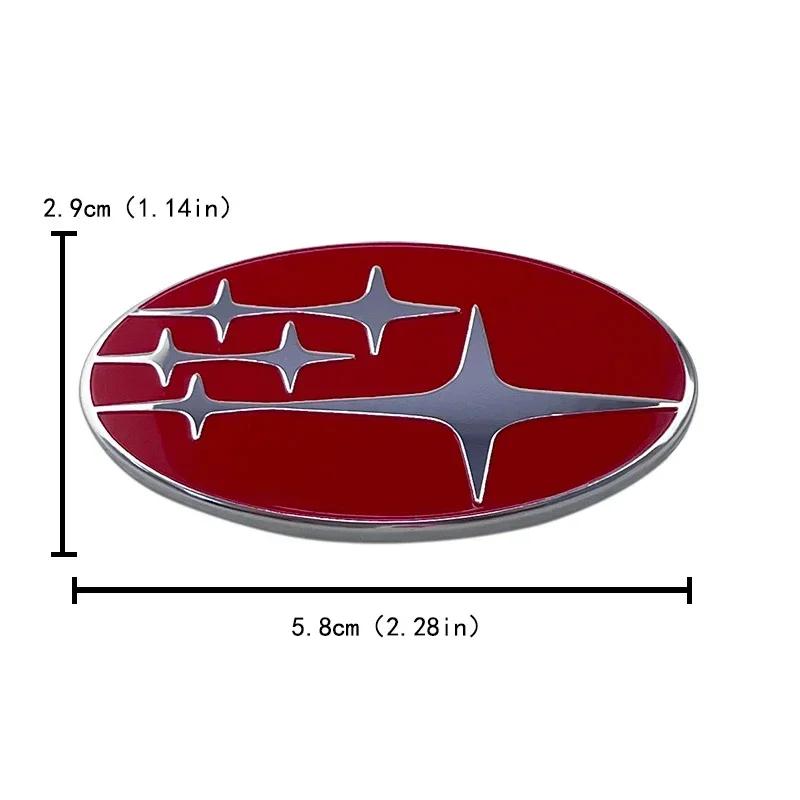 For Subaru FORESTER IMPREZA XV STI WRC WRX BRZ LEGACY OUTBACK 58x29mm Alloy Car Steering Wheel Logo Emblem Sticker Decals X6