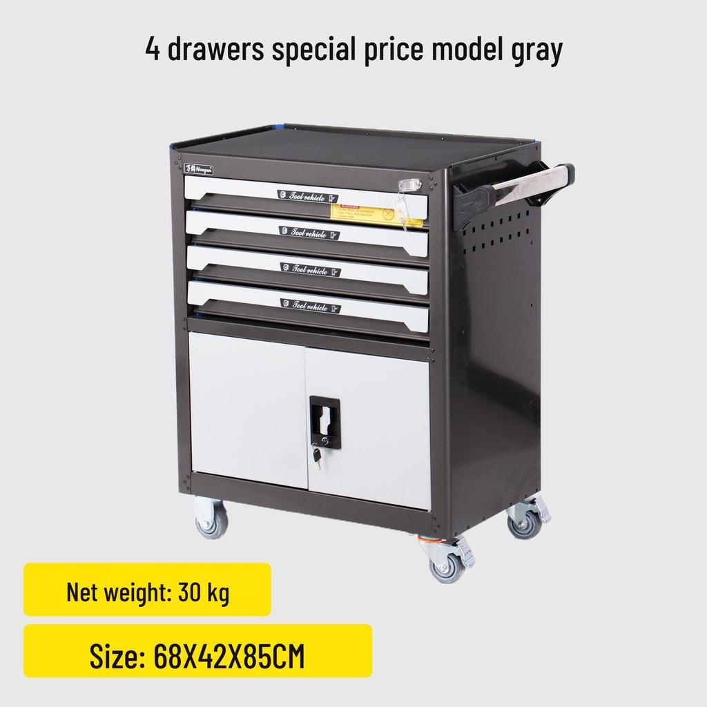Multi-Layer Thickened Tool Cabinet with Casters for Auto Repair