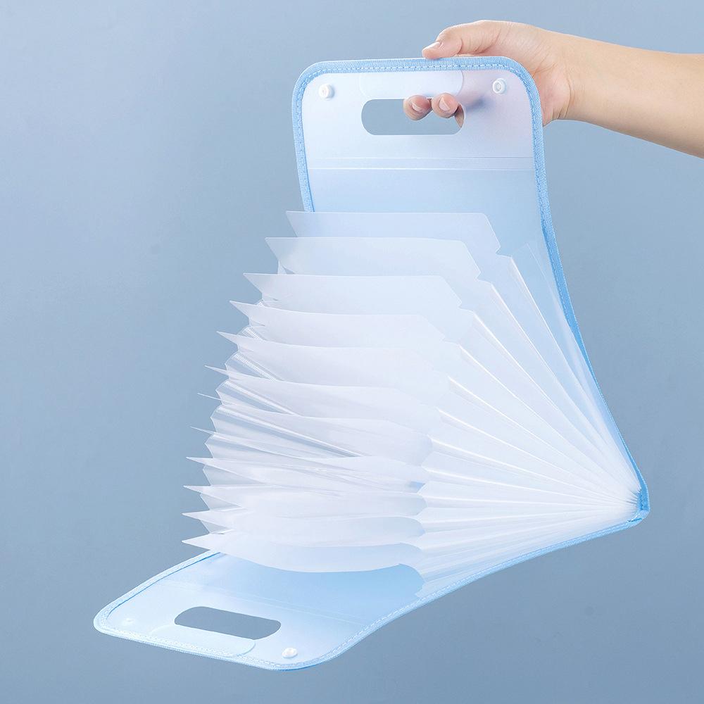 Vertical Hand-held Organ Bag A4 Paper File Folder Large Capacity Multi-layer Expanding Folder Student Data Sorting Storage Bag